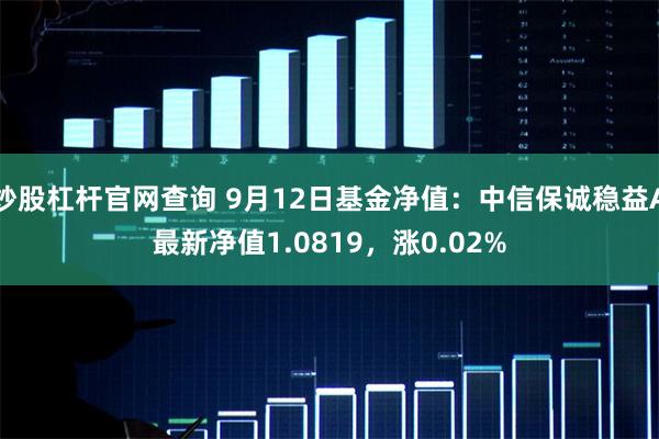 炒股杠杆官网查询 9月12日基金净值：中信保诚稳益A最新净值1.0819，涨0.02%