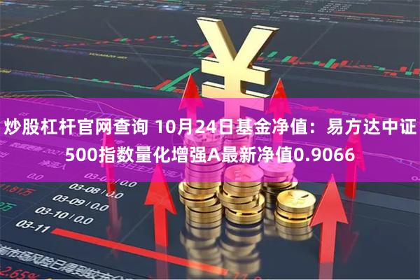 炒股杠杆官网查询 10月24日基金净值：易方达中证500指数量化增强A最新净值0.9066